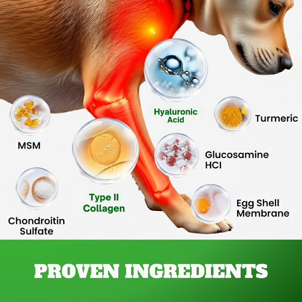 Dog Joint Supplement Chews with Glucosamine, MSM, & Omega-3 | Joint Support for Senior & Large Breed Dogs | Promotes Longevity & Healthy Aging | Supports Mobility & Flexibility with CoQ10 | 120 Ct