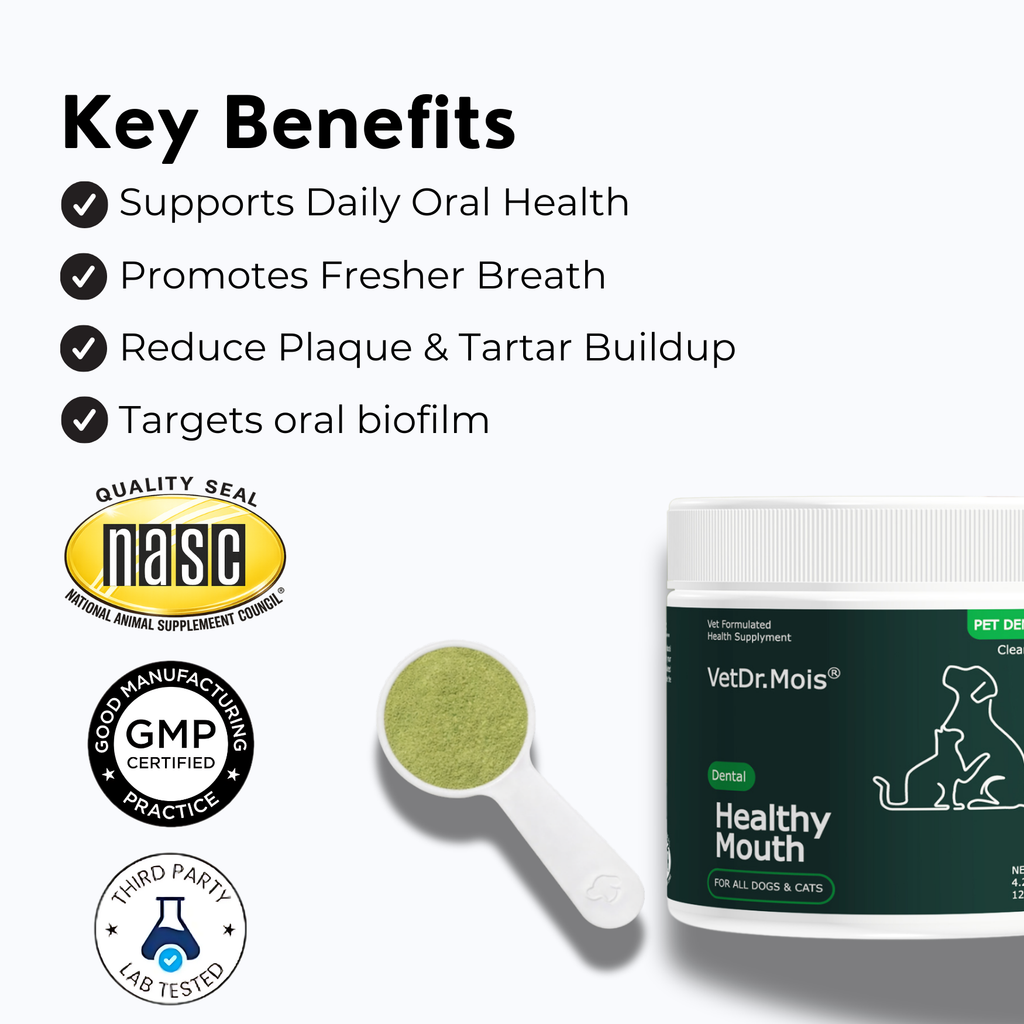Dog Teeth Cleaning Powder, Dog Dental Powder and Cats Breath Freshener, Plaque Off Pet Tooth Cleaning lab co, Bad Breath & Tartar Remover for Dogs, Dog Teeth Cleaning with Enzymes 120 Day Supply, 120g